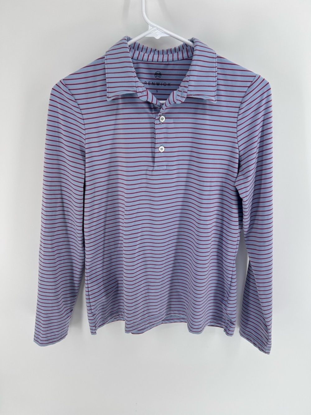 Renwick Women’s Long Sleeve Striped Polo Shirt - Small